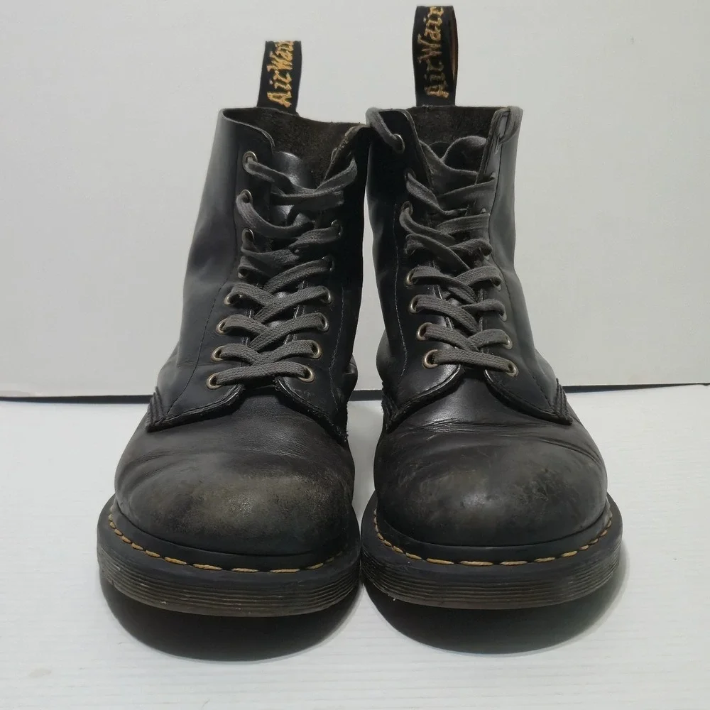 Dr. Martens 1460 Pascal Black Soft Leather Combat Boots Men's 9 UK 8